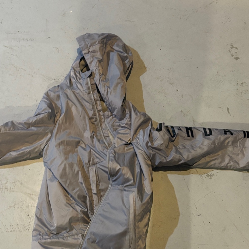 Jordan Silver Hooded Windbreaker
